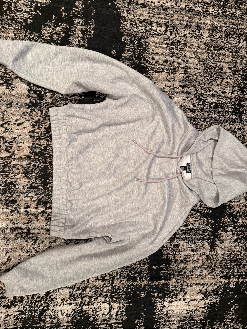 Light Gray Women's NWT scuba scoop hoodie size medium with Drawstring